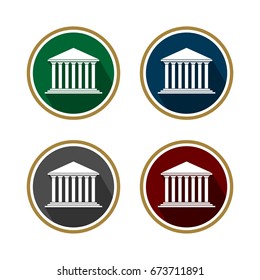 Law Office, Bank, Museum Building Logo Template Illustration Design. Vector EPS 10.