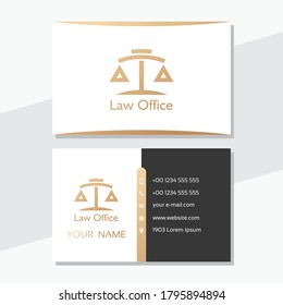 Law Office, Lawyer Services.Business Card Design Template