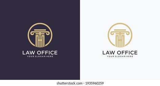 Design-Vorlage für das Logo der Anwaltskanzlei mit kreativem Konzept