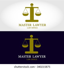 Law office logo  The judge, Law firm logo template, 