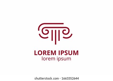 Law office logo set with scales of justice, illustrations. Act, principle, legal icon design. Vector vintage attorney, advocate labels, juridical firm badge.
