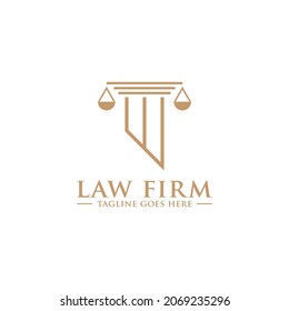 Iconos vectores de plantillas de logotipos de la oficina de leyes.