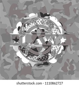 Law on grey camouflage pattern