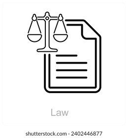 Law and order icon concept
