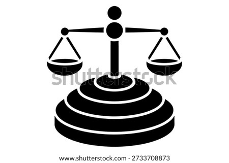 Law and Order Symbol Icon Representing Legal Justice 