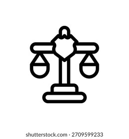 Icono de contorno de ley. Icono de ley