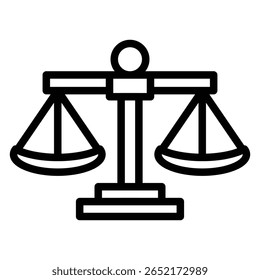 law outline icon vector design good for web or mobile app