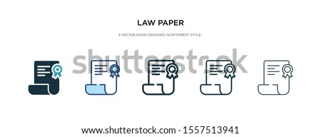 law paper icon in different style vector illustration. two colored and black law paper vector icons designed in filled, outline, line and stroke style can be used for web, mobile, ui