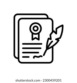 Law Paper icon in vector. Illustration