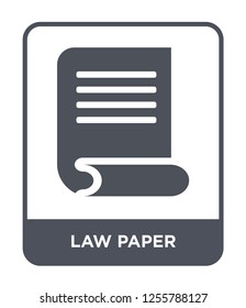law paper icon vector on white background, law paper trendy filled icons from Law and justice collection, law paper simple element illustration