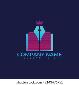 Law and Pen logo vector illustration design