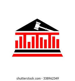 Law Pillar Building Logo Template 