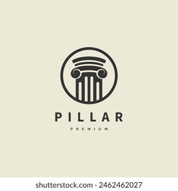 law pillar icon logo design 2 