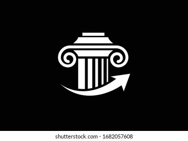 Law pillar logo design, Pillar Law Office Vector Logo Template