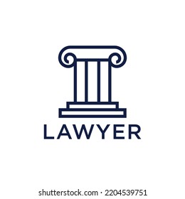 law and pillar logo vector