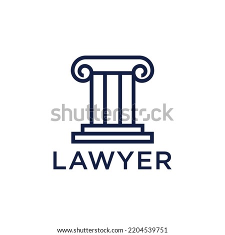 law and pillar logo vector