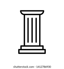 Law pillar logo vector icon illustration