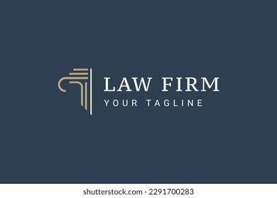 law pillar logo vector icon illustration