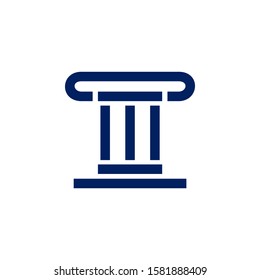 Law Pillar Outine Symbol Graphic Design