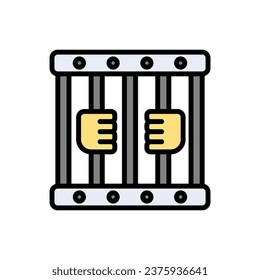 Law Prison Icon Vector Illustration