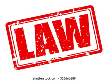 Law red stamp text on white