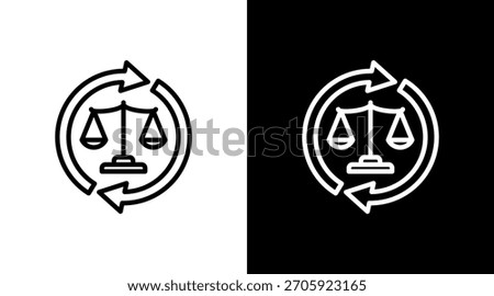 Law Reform White Icon Set Design