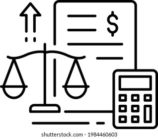 Law and regulation of Money Concept,   Legal framework for finance Vector Icon Design, Business and Management Symbol, Banking and finance Sign, ECommerce and Audit Stock illustration, 
