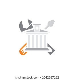 Law Repair Logo Icon Design