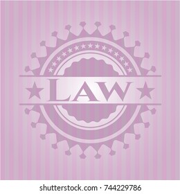 Law retro style pink emblem