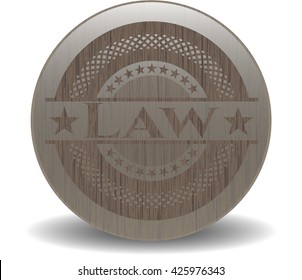 Law retro style wood emblem