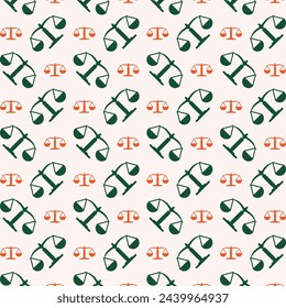 Law scale adorable trendy multicolor repeating pattern vector illustration background