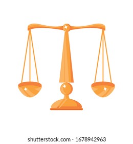 law scale balance on white background vector illustration design