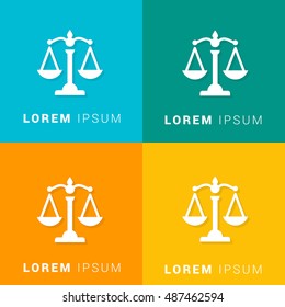 Law Scale Four Color Material Designed Icon / Logo