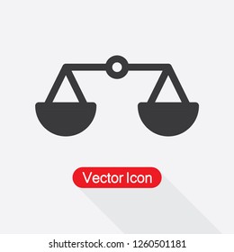 Law Scale Icon, Balance Icon Vector Illustration Eps10