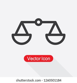 Law Scale Icon, Balance Icon Vector Illustration Eps10
