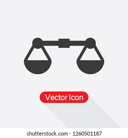 Law Scale Icon, Balance Icon Vector Illustration Eps10