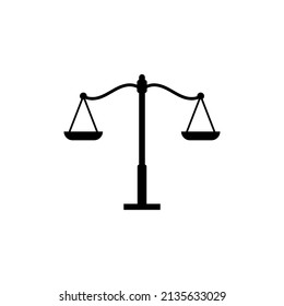 Law scale icon design template vector isolated illustration