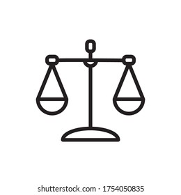 Law Scale Icon Design Vector Template Illustration
