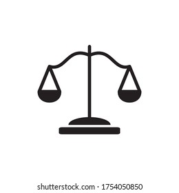 Law Scale Icon Design Vector Template Illustration