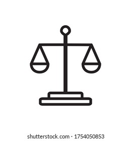 Ilustración de plantilla de vectores de diseño de iconos de escala de leyes