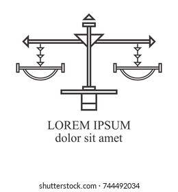 law scale icon logo concept