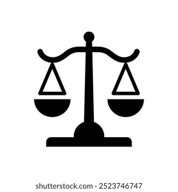 Law scale icon logo design template isolated illustration
