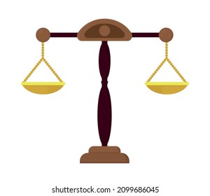 law scale icon on white background