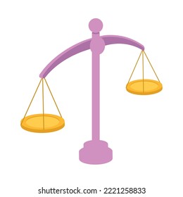 icono de escala de leyes en fondo blanco