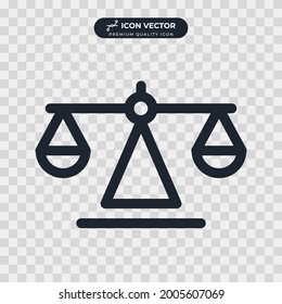 law scale icon symbol template for graphic and web design collection logo vector illustration