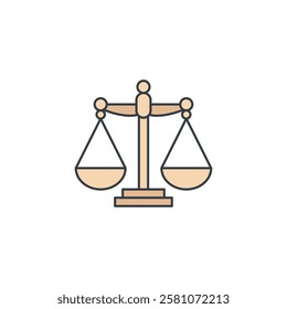 Law scale icon symbol vector illustration isolated on white background