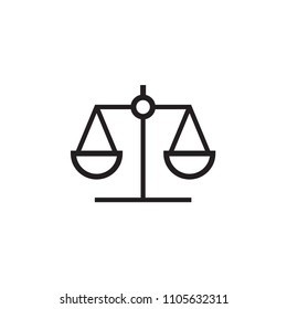 Law scale icon Vector illustration, EPS10