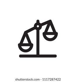 Law scale icon  Vector illustration, EPS10.