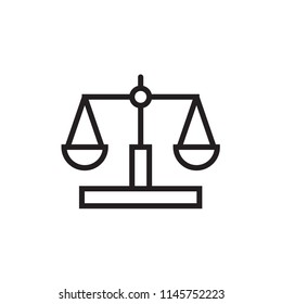 Law scale icon Vector illustration, EPS10.