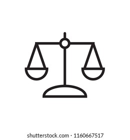 Law Scale Icon Vector Illustration, EPS10.